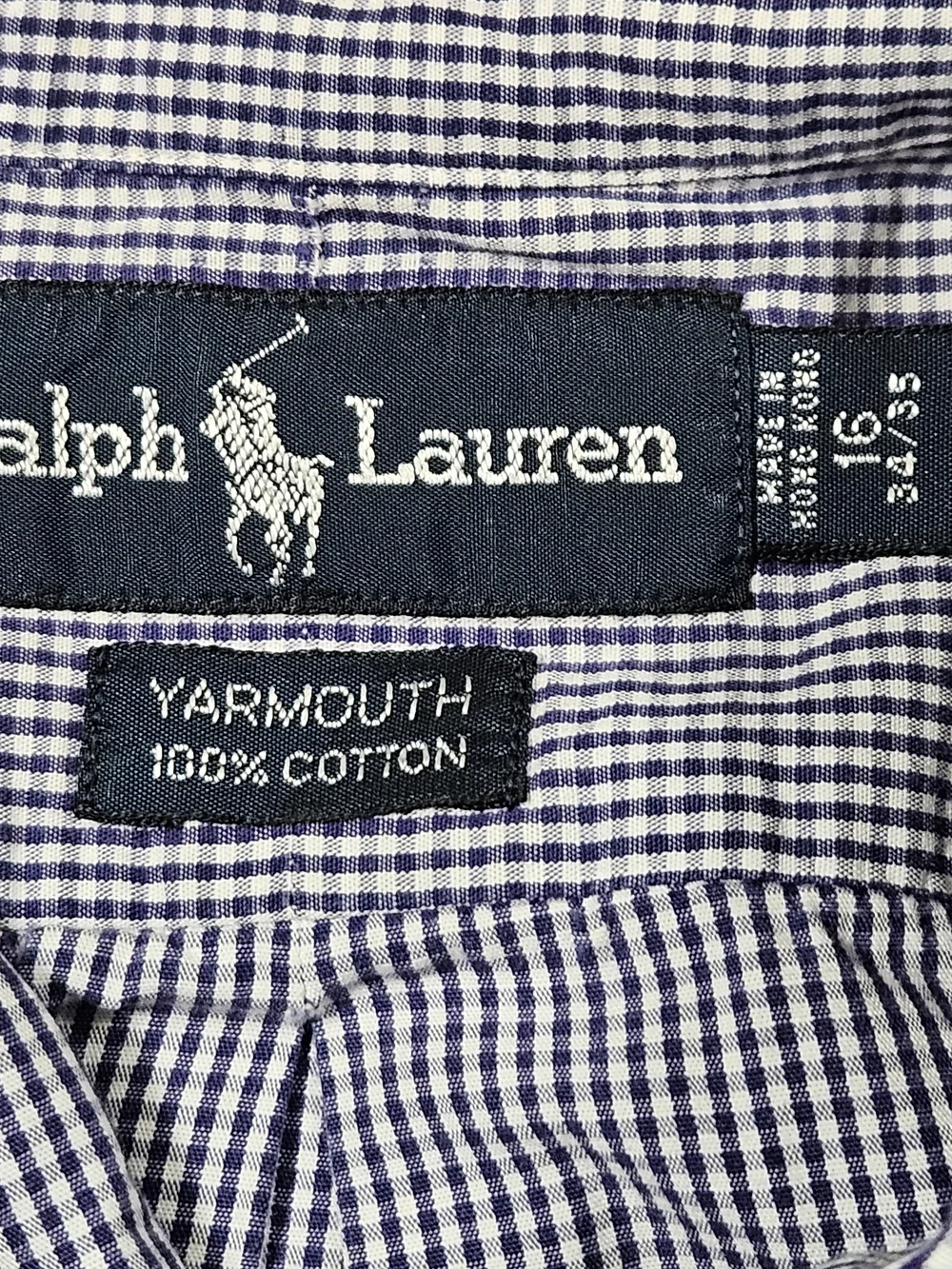 Vintage Polo Ralph Lauren Men's Yarmouth Gingham Check Shirt 16 34/35 Large
